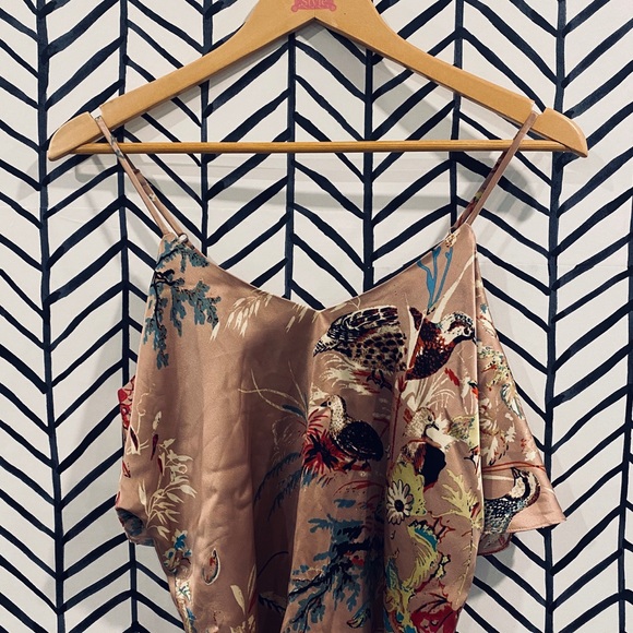 Wilfred Aritzia Satin “Cold Shoulder” Blouse - Picture 2 of 4